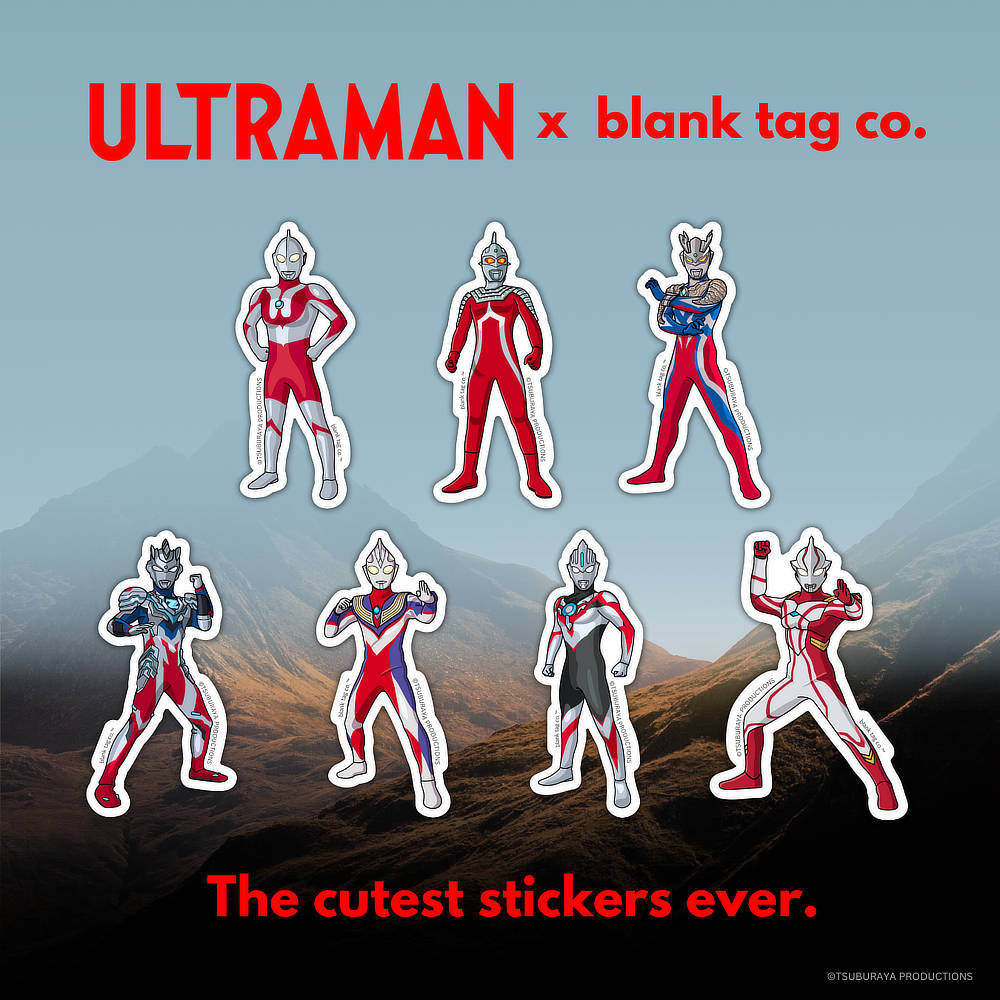 Blank Tag Goes Big with New Ultraman Series Sticker Collection!